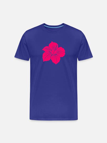 Fleur d’hibiscus - T-shirt bio Premium Homme - bleu roi