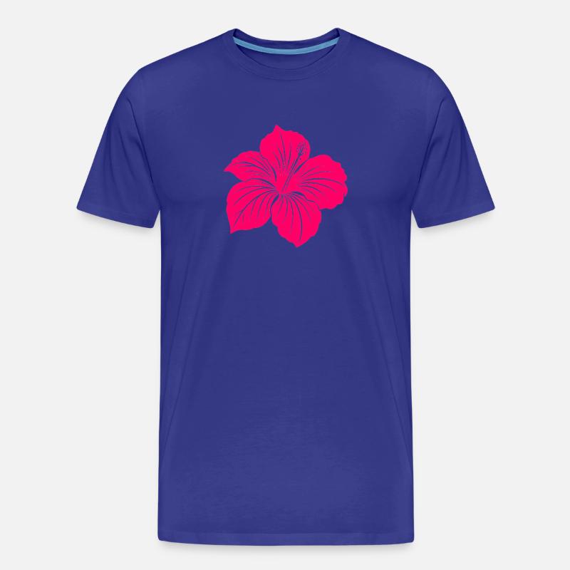 Hibiskusblüte - Männer Premium Bio T-Shirt - Königsblau