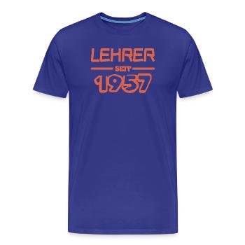 Lehrerin 1957 - Männer Premium Bio T-Shirt - Königsblau - Vorne - Damien (186cm)