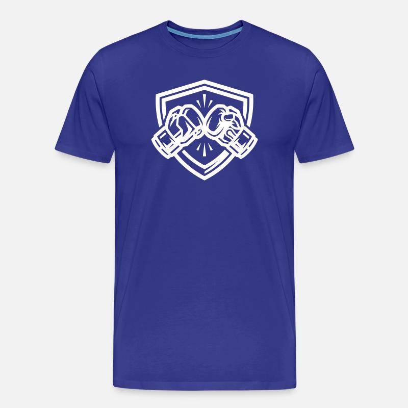 Boxhandschuhe Wappen - Männer Premium Bio T-Shirt - Königsblau