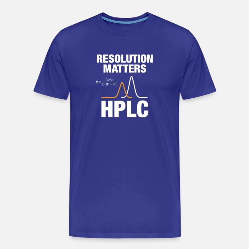HPLC Peak Resolution Performance Chromatography - Männer Premium Bio T-Shirt - Königsblau