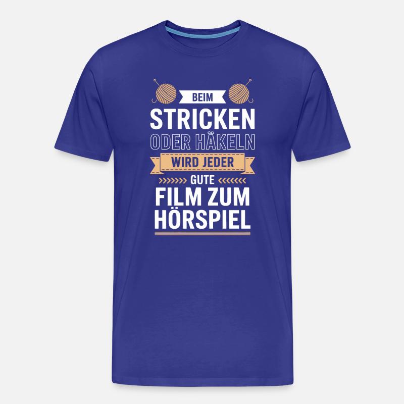 Stricken oder Häkeln Hörspielzauber - Männer Premium Bio T-Shirt - Königsblau