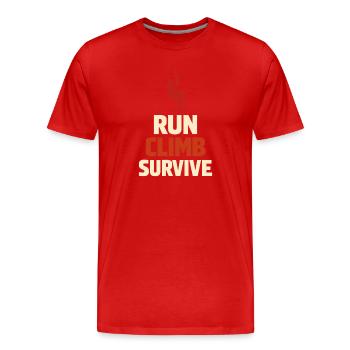 Obstacle Course Racer Obstacle Course Ocr - Men's Premium Organic T-Shirt - red - Front - Damien (186cm)