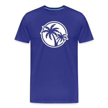 Palmen Symbol - Männer Premium Bio T-Shirt - Königsblau - Vorne - Damien (186cm)