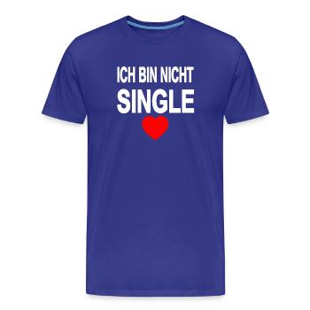 Single - Männer Premium Bio T-Shirt - Königsblau - Vorne - Damien (186cm)