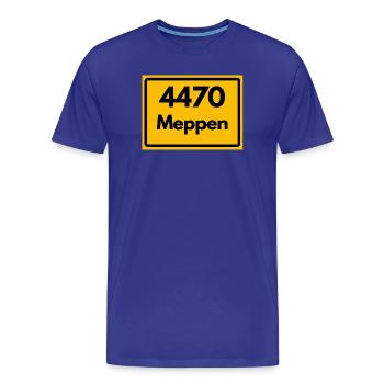 ALTE POSTLEITZAHL PLZ RETRO  4470 MEPPEN  - Männer Premium Bio T-Shirt - Königsblau - Vorne - Damien (186cm)