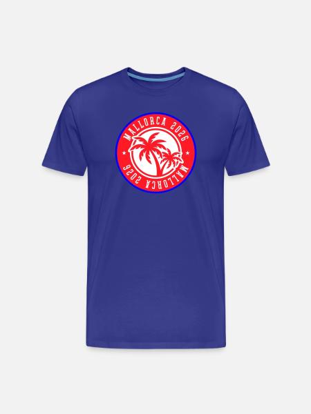 Mallorca 2026 Palm Trees - Men's Premium Organic T-Shirt - royal blue