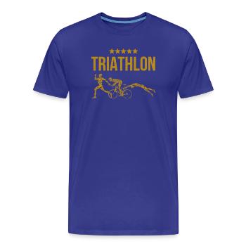 Triathlon - T-shirt bio Premium Homme - bleu roi - Devant - Damien (186cm)