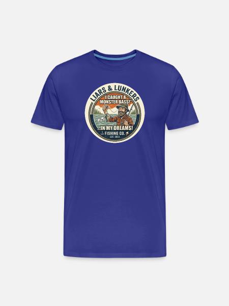 Funny Liars Fishing - Men's Premium Organic T-Shirt - royal blue