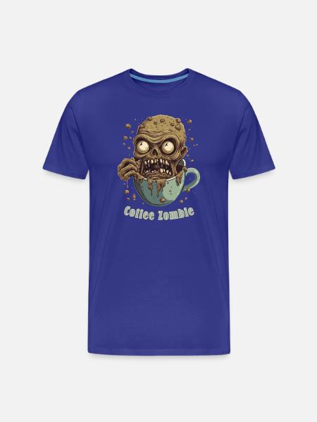 Kaffeemonster - Koffein Zombie - Morgenmuffel - Männer Premium Bio T-Shirt - Königsblau