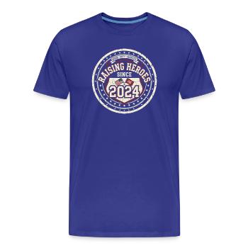 Army Mama Raising Heroes Since 2024 - Männer Premium Bio T-Shirt - Königsblau - Vorne - Damien (186cm)