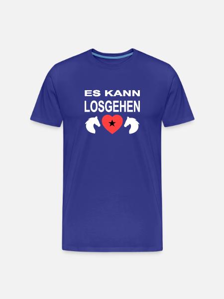 Pferde - Männer Premium Bio T-Shirt - Königsblau