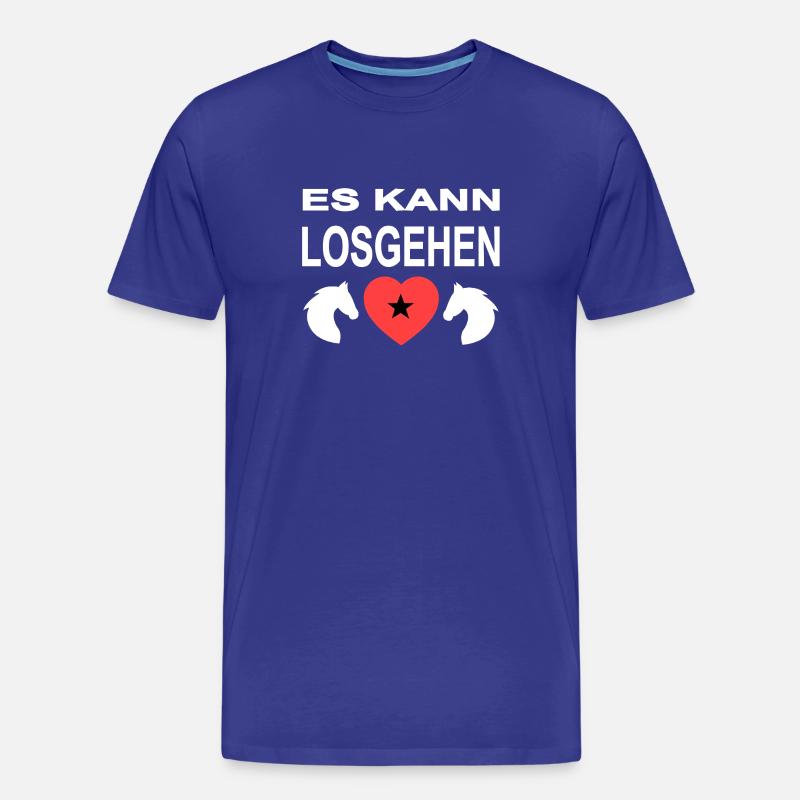 Pferde - Männer Premium Bio T-Shirt - Königsblau
