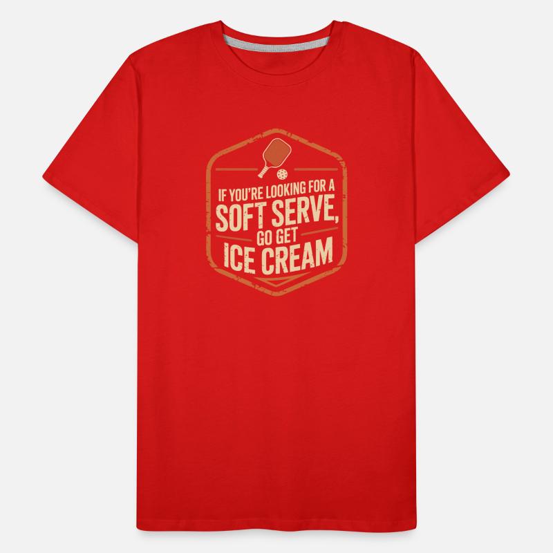 Pickleball Spieler Looking For Soft Serve Dinking Männer Premium Bio T-Shirt