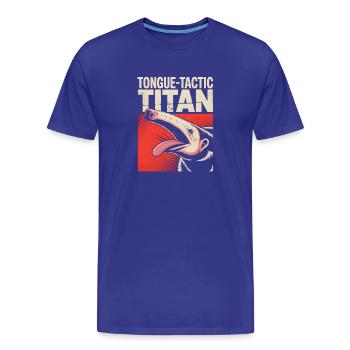 Zungen-Taktiker | Comic Ameisenbär - Männer Premium Bio T-Shirt - Königsblau - Vorne - Damien (186cm)