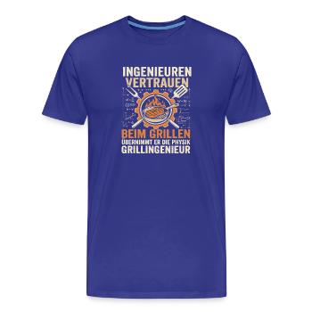 Grillingenieur: Physik am Feuer - Männer Premium Bio T-Shirt - Königsblau - Vorne - Damien (186cm)