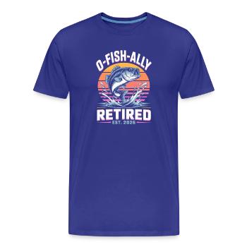 Ofish Ally Retired 2026 - Männer Premium Bio T-Shirt - Königsblau - Vorne - Damien (186cm)