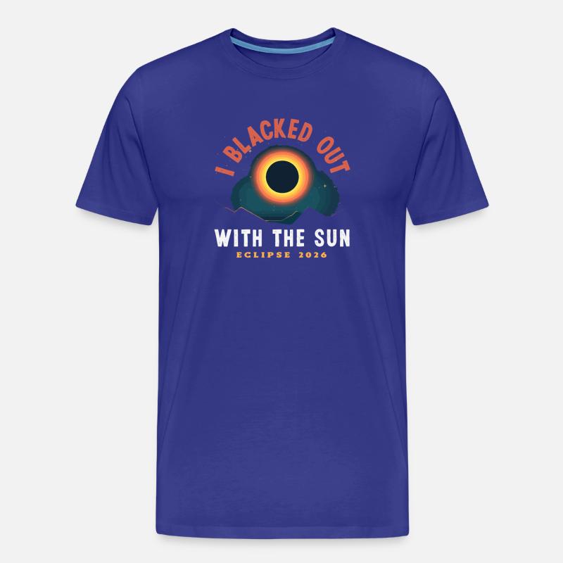 Solar eclipse 2026, August 12 - Men's Premium Organic T-Shirt - royal blue