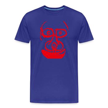 The Abstract Red Face - das abstrakte Rote Gesicht - Men's Premium Organic T-Shirt - royal blue - Front - Damien (186cm)