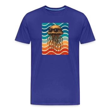 Plage des lunettes de soleil méduses - T-shirt bio Premium Homme - bleu roi - Devant - Damien (186cm)