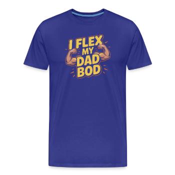 Je fléchis mon corps de papa - Drôle de père et design de fitness - T-shirt bio Premium Homme - bleu roi - Devant - Damien (186cm)