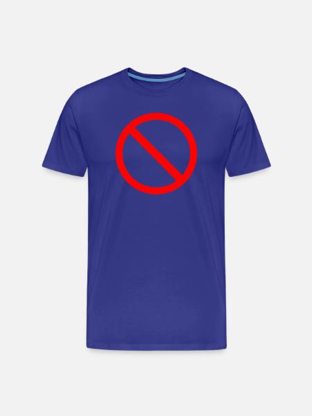 Icône rouge sans panneau Impression - T-shirt bio Premium Homme - bleu roi