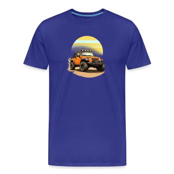 Voiture tout-terrain 4x4 tout-terrain orange - T-shirt bio Premium Homme - bleu roi - Devant - Damien (186cm)