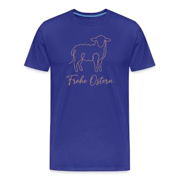 Frohe Ostern, Süßes Lämmchen Shirt, Socken, Mütze - Männer Premium Bio T-Shirt - Königsblau - Vorne - Damien (186cm)