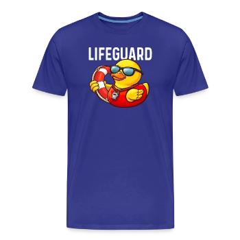 Lifeguard Rubber Duck Duck Lover Duckie - Men's Premium Organic T-Shirt - royal blue - Front - Damien (186cm)