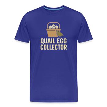 Quail Keeper Quail Farmer Backyard Quail - Men's Premium Organic T-Shirt - royal blue - Front - Damien (186cm)