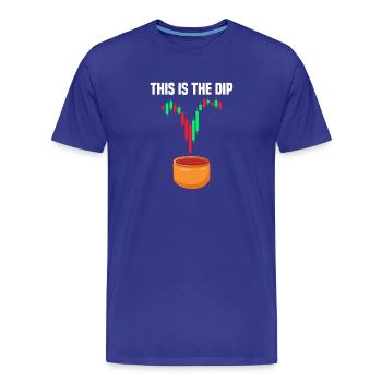 Voici la baisse du marché boursier Trader du marché boursier - T-shirt bio Premium Homme - bleu roi - Devant - Damien (186cm)