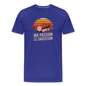 Ma Passion Le Saucisson Französische Wurstliebe - Männer Premium Bio T-Shirt - Königsblau - Vorne - Damien (186cm)