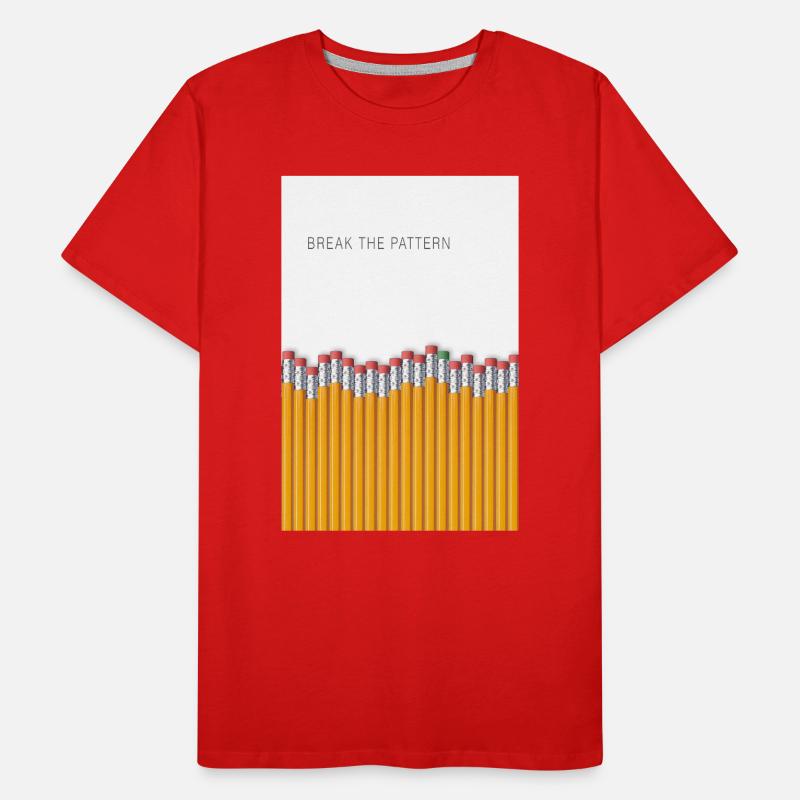 Break the Pattern Minimalist Statement Design Männer Premium Bio T-Shirt