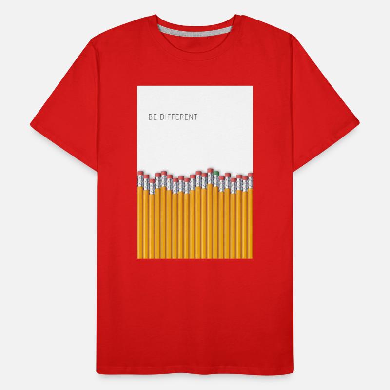 Be Different Minimalist Statement Design Men's Premium Organic T-Shirt