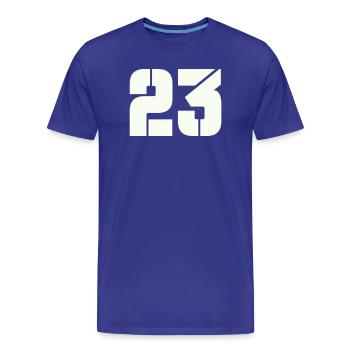 23 - Men's Premium Organic T-Shirt - royal blue - Front - Damien (186cm)