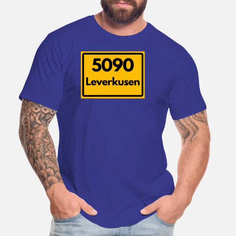 OLD POSTCODE POSTCODE RETRO 5090 LEVERKUSEN Men's Premium Organic T-Shirt
