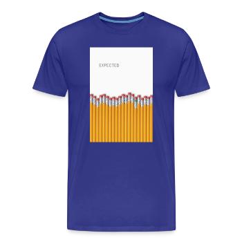 Expected Minimalist Concept Design - Men's Premium Organic T-Shirt - royal blue - Front - Damien (186cm)
