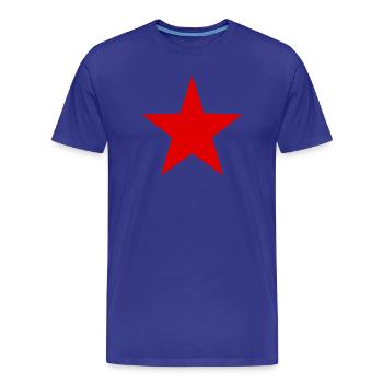 Roter Stern - Männer Premium Bio T-Shirt - Königsblau - Vorne - Damien (186cm)