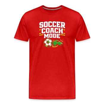Soccer Training Youth Sports Coach - Men's Premium Organic T-Shirt - red - Front - Damien (186cm)