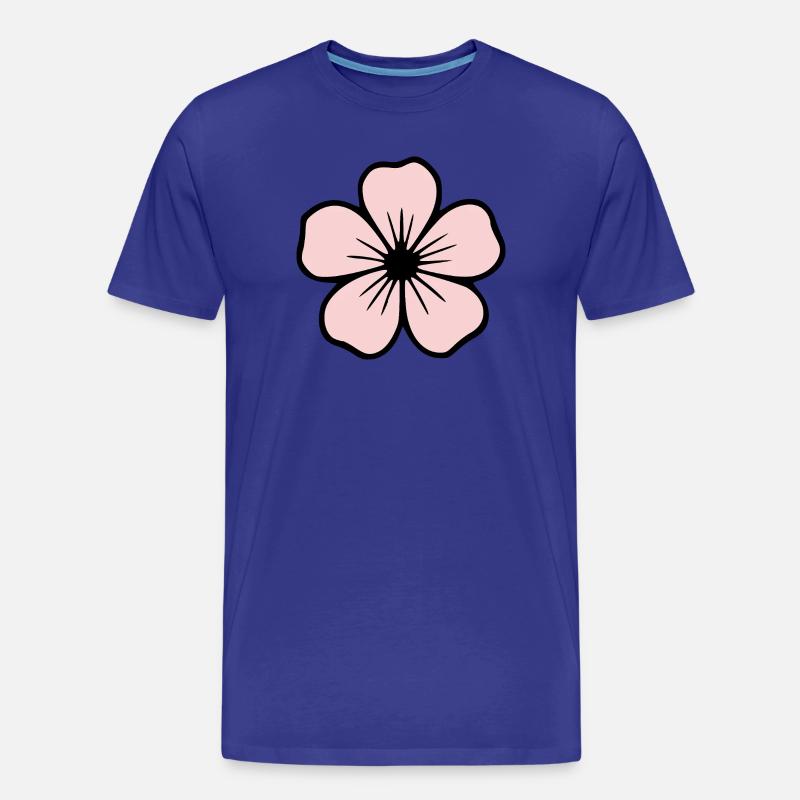Hibiskus Blüte pastell Blumen Geschenk Mutter  - Männer Premium Bio T-Shirt - Königsblau
