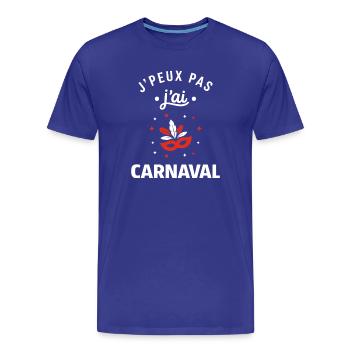 Karneval - Männer Premium Bio T-Shirt - Königsblau - Vorne - Damien (186cm)