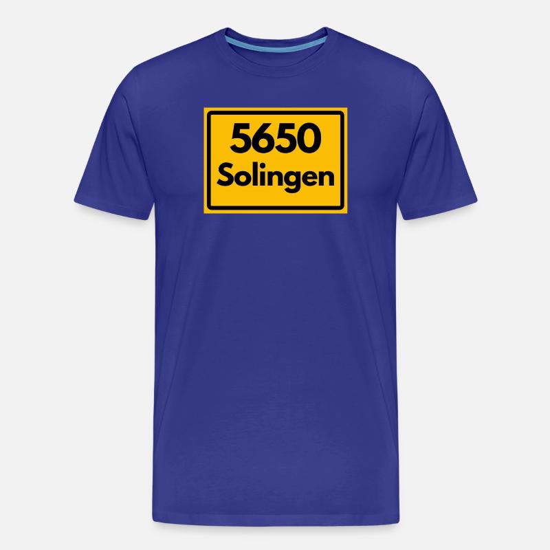 ALTE POSTLEITZAHL PLZ RETRO 5650 SOLINGEN - Männer Premium Bio T-Shirt - Königsblau