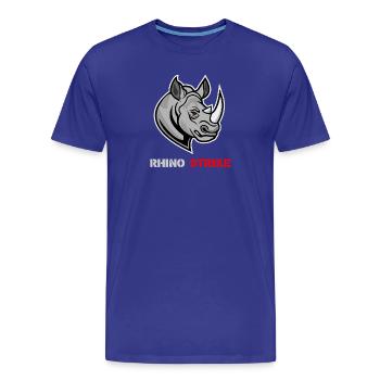 Rhino MMA Traning Sportwear - T-shirt bio Premium Homme - bleu roi - Devant - Damien (186cm)