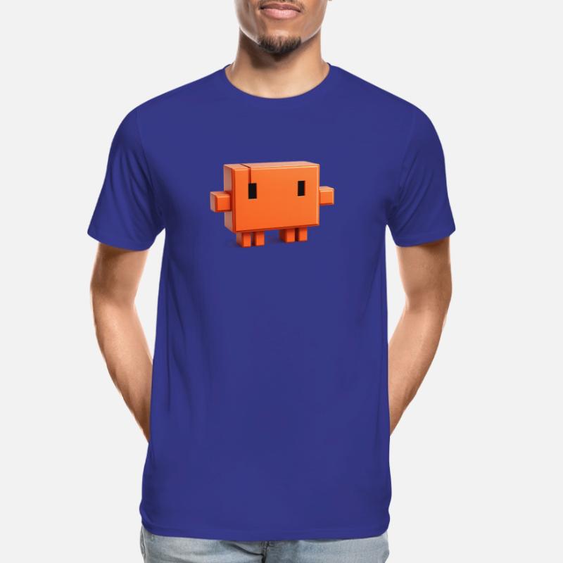 Claude Code Pixel 3D Mascot Cute Dev Sticker Men's Premium Organic T-Shirt