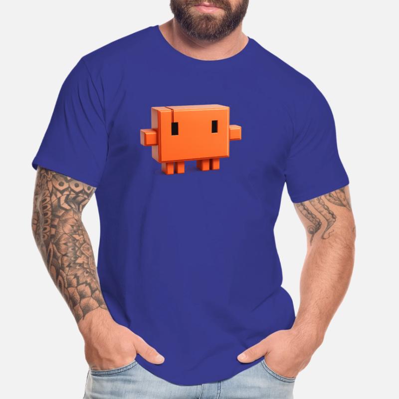 Claude Code Pixel 3D Maskottchen süßer Dev-Aufkleber Männer Premium Bio T-Shirt