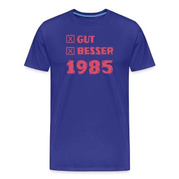 Besser 1985 - Männer Premium Bio T-Shirt - Königsblau - Vorne - Damien (186cm)