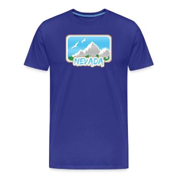 Mount Nevada - Men's Premium Organic T-Shirt - royal blue - Front - Damien (186cm)