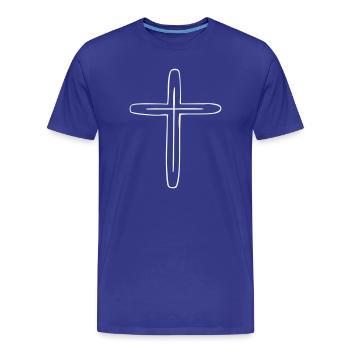 croix - T-shirt bio Premium Homme - bleu roi - Devant - Damien (186cm)