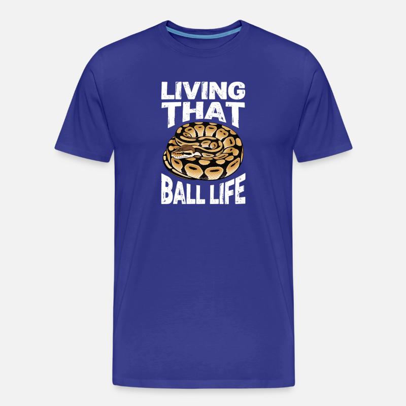 Königspython Schlangen Liebhaber Terrarium Python - Männer Premium Bio T-Shirt - Königsblau