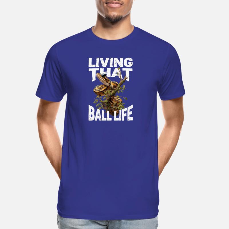 Königspython Schlangen Liebhaber Terrarium Python Männer Premium Bio T-Shirt